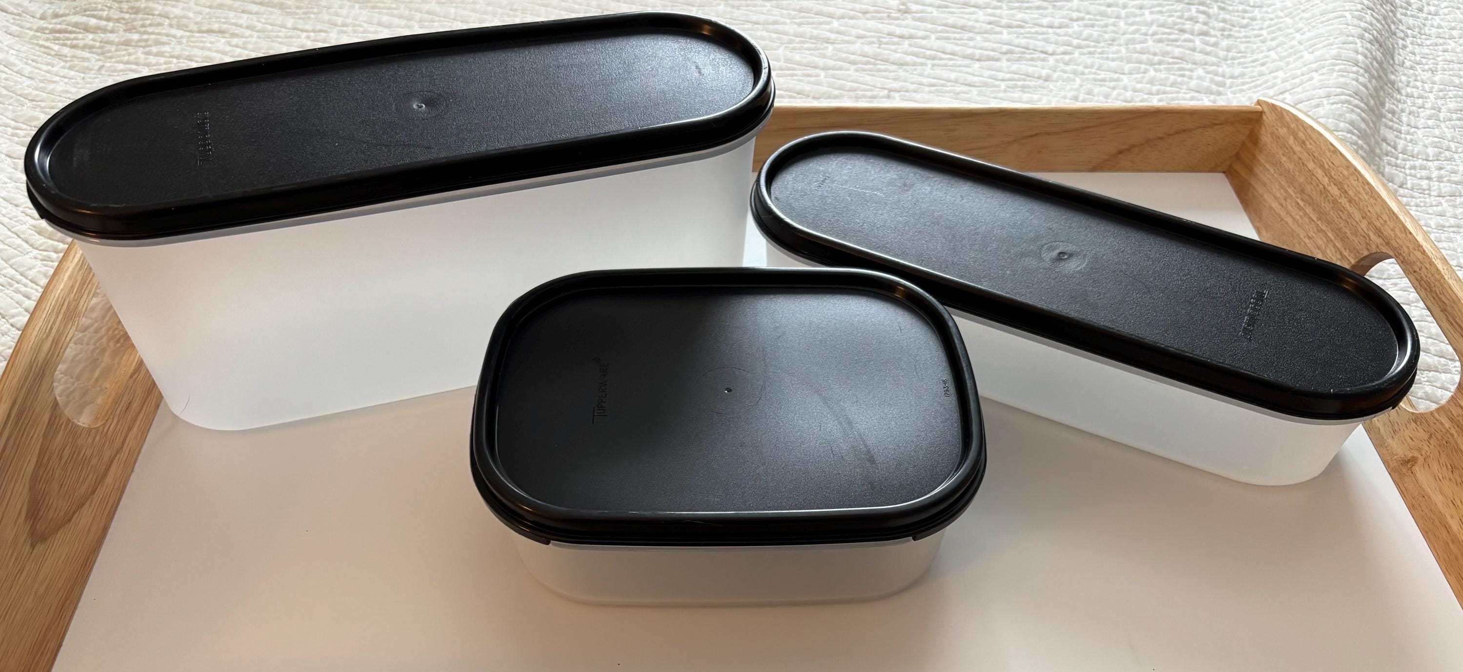 タッパーウェア モジュラーメイツ ブラック蓋付き パントリー