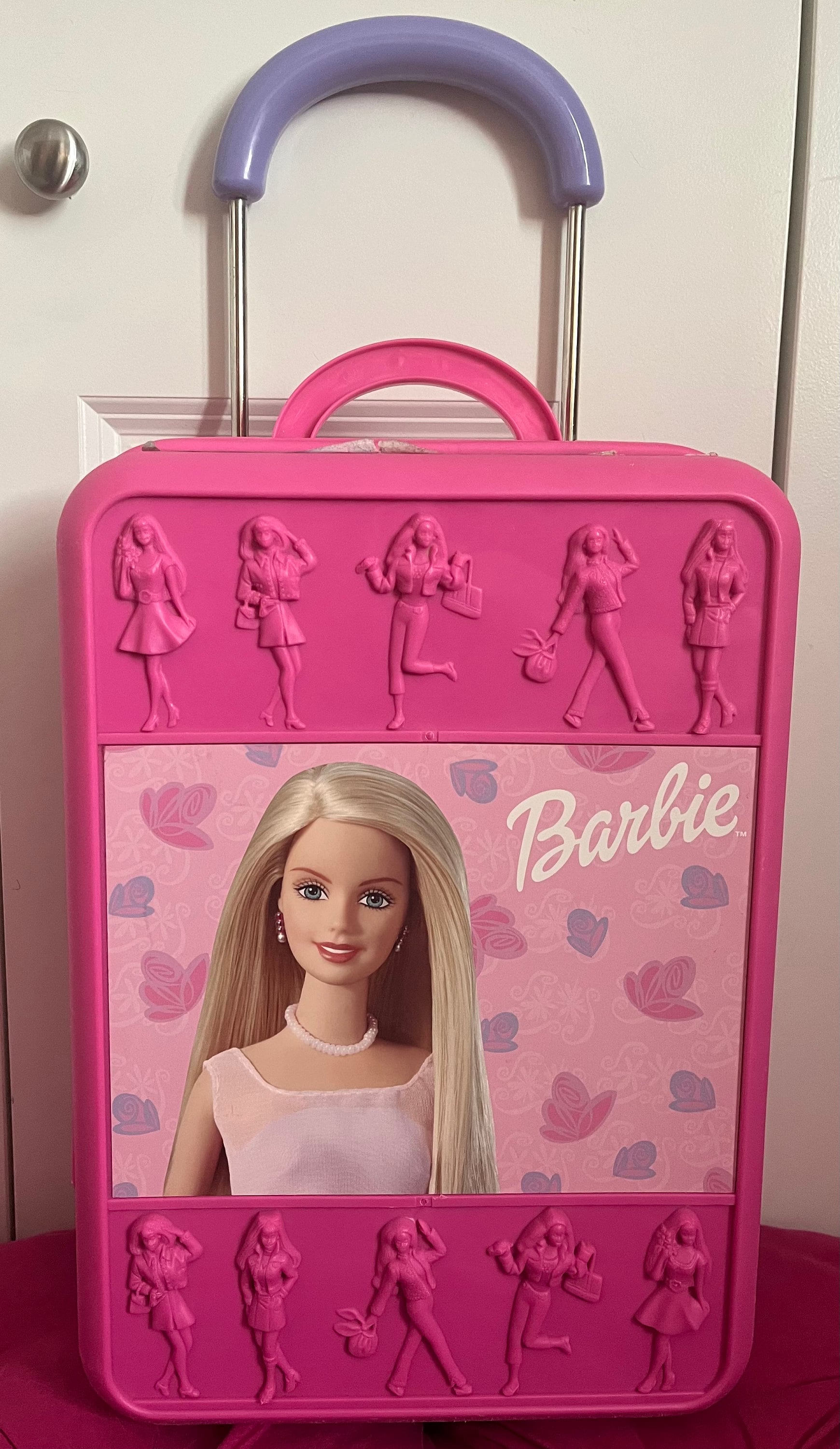 Barbie Doll Suitcase In Pink Vintage 1989 Barbie Doll Suitcase Hot
