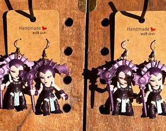 Handmade Evil Lynn villain Earrings He Man nemesis