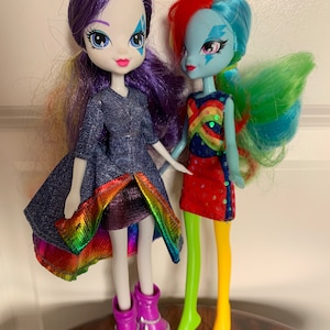 Choose Between 2 My Little Pony g4 Friendship is Magic Equestria Girls: Rarity Rainbow Rocks or Rainbow Dash 9” Tall