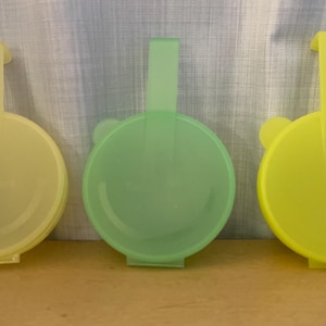 Vintage Tupperware Forget Me Not Onion Keeper 5106 -Mini Size Three to Choose From Pale Yellow, Green or Lemon Yellow