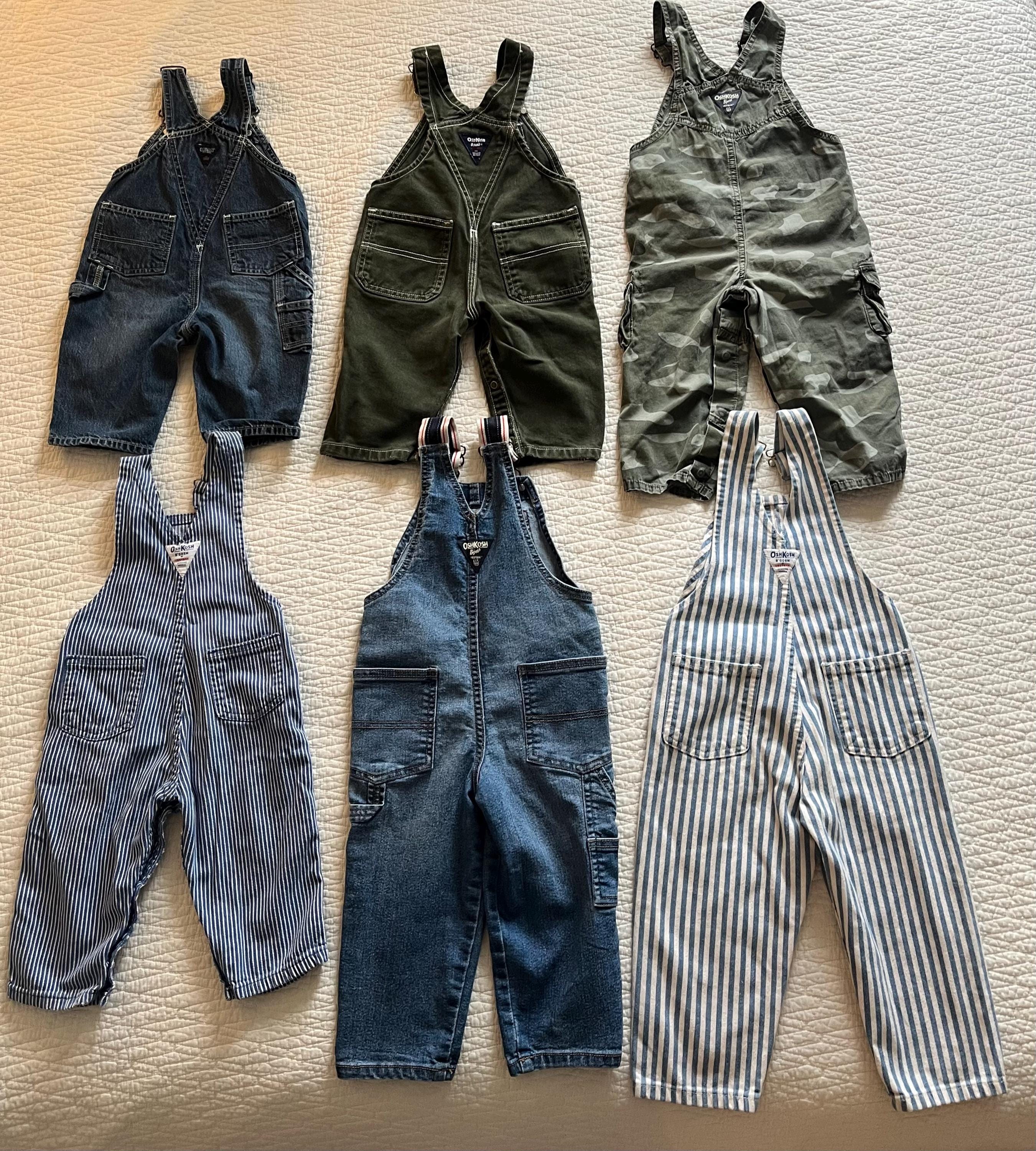 Osh Kosh B'gosh Boys Bib Overalls Dungarees Sizes 9 Months to Size