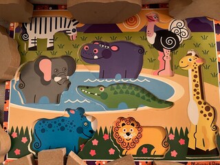 Melissa & Doug Puzzle Magnetico Safari – 2 Puzzle Da 15 Pezzi Per Bambini 3+