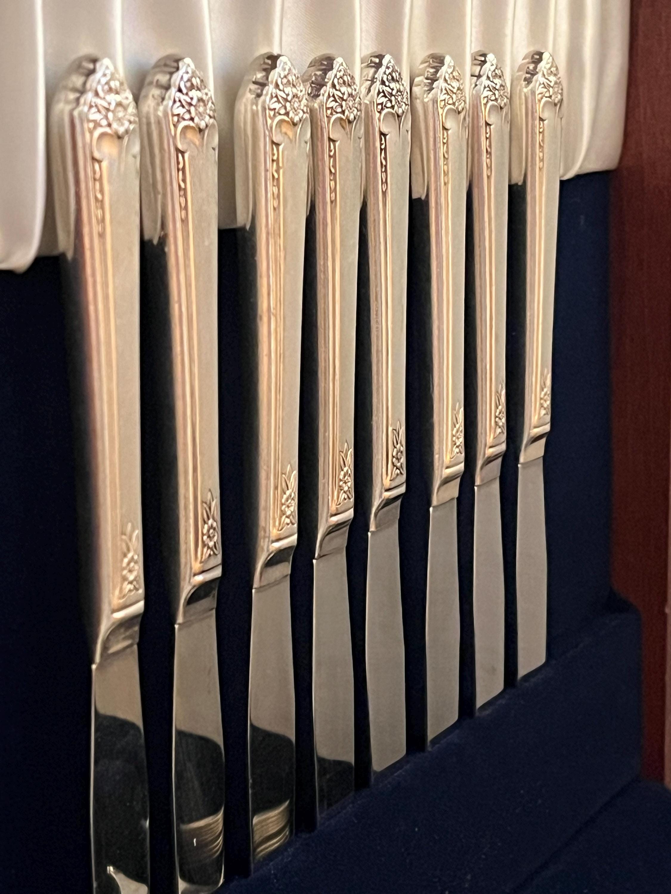 Rogers and Bro Silverware Set, 48 Piece Silver Plated Flatware