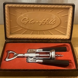 Korkociąg Mid Century w oryginalnym etui firmy Glo-Hill