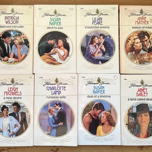 Vintage Harlequin Presents Romance Novels 1970s- 1990s Paperback Adult Fiction 8 to chose from
