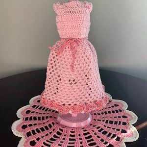 Abito da bambola alla moda rosa divertente e civettuolo per bambole da 11-12 pollici