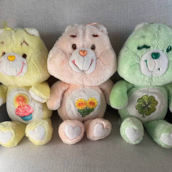 Vintage 13” Care Bears by Kenner / American Greetings - Birthday Bear, Friend Bear or Good Luck Bear to Choose From Plush Toys