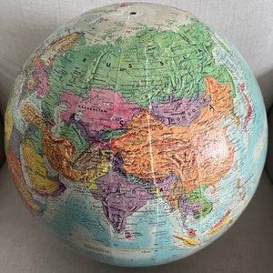 Vintage 1993 Globe without Stand for Unique Decor Projects Creative Decoration Made in the USA 12 inch Diameter