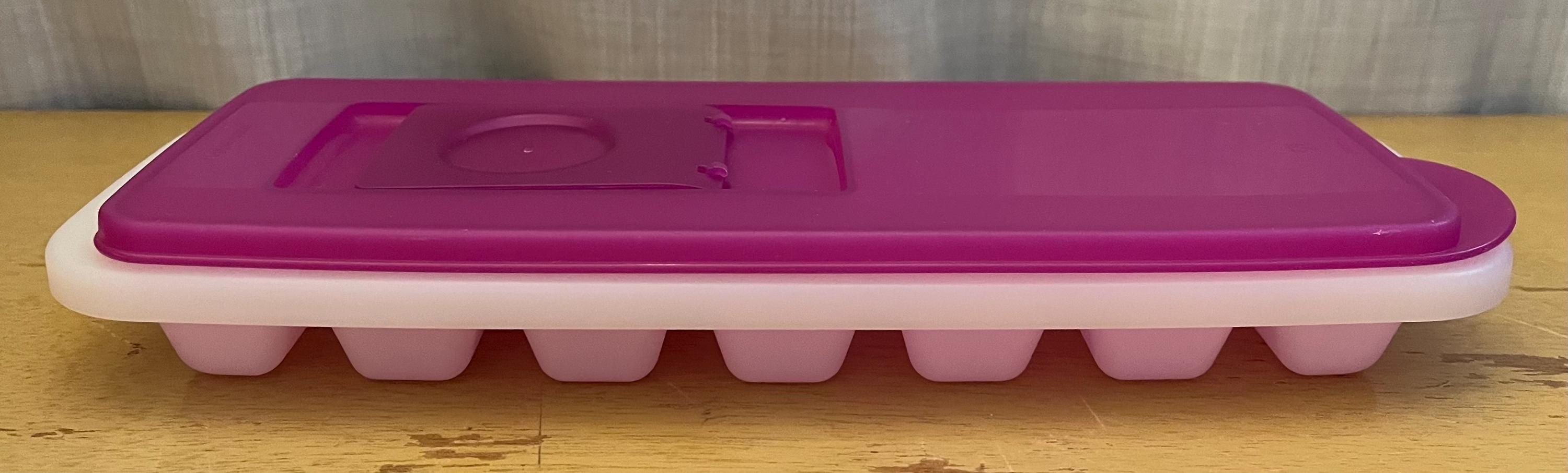 Bandejas Cubitos Hielo Silicona Con Tapa - Pack De 2, 24 Cavidades, Morado