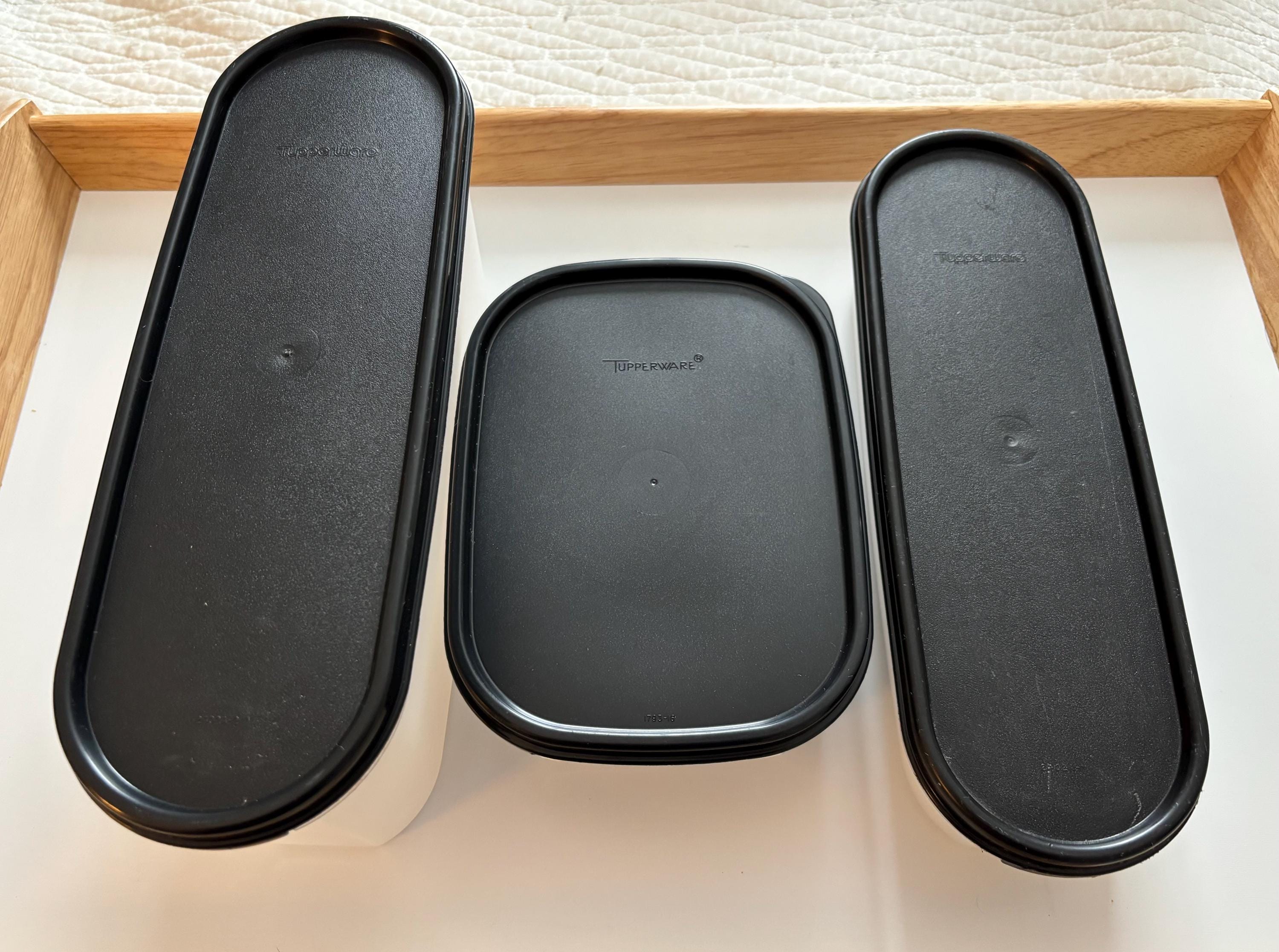 タッパーウェア モジュラーメイツ ブラック蓋付き パントリー