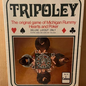 Juego Mcm Tripoley Deluxe Edition 111 1969 Cadaco Division Chicago Illinois Fabricado en EE. UU. Sellado de fábrica Nuevo en embalaje original NRFP Solo diseño Deluxe