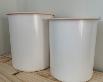 タッパーウェア ワンタッチキャニスターセット、ラズベリー蓋 - 4個