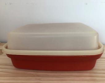 TUPPERWARE LARGE SEASON SERVE MARINADE CONTAINER Meat Vegetables + 1294  1295 Red