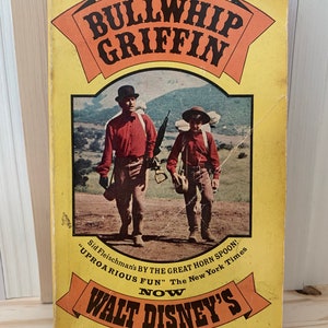 Vintage Disney Roman „Bullwhip Griffin“ Walt Disneys lustiger Film mit Skizzen