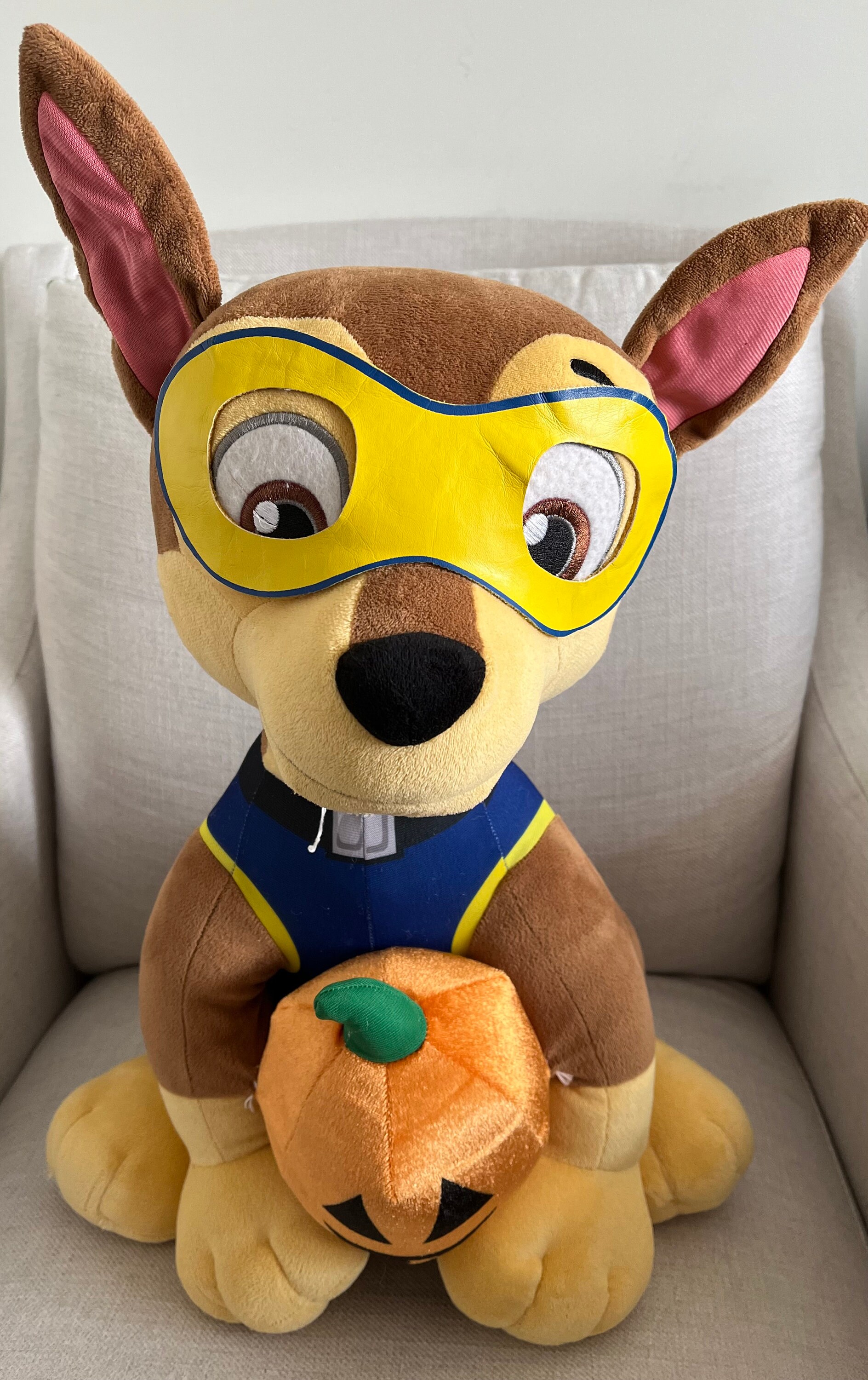 18 Paw Patrol Chase Halloween Pumpkin Plushie Toy Dog Weighted Fall ...