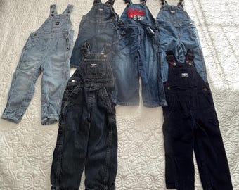 Boys Assorted Blue Osh Kosh Overalls Various Materials Choose from: