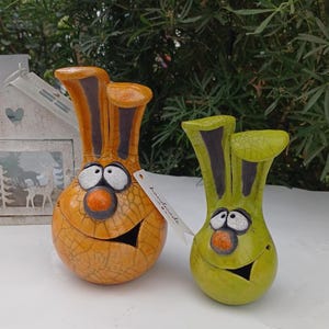 Keramikhase, handgefertigt, Raku-Keramik, Dekoration, Geschenk, Geburtstag, Unikat