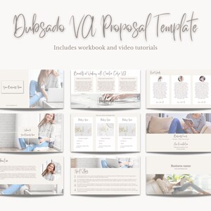 Dubsado Proposal Template - Great for VAs, Virtual Assistant Onboarding Form, Business proposal, neutral colouring,