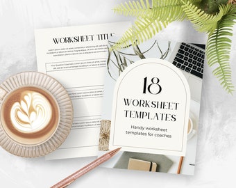 Worksheet Templates, Coaching Worksheets, Business Coaching, Coaching Templates, Workbook templates - CSB001