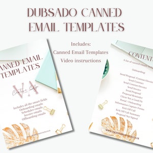Dubsado Canned Email Templates, Business Emails, Onboarding Process, Email copy - DUB01