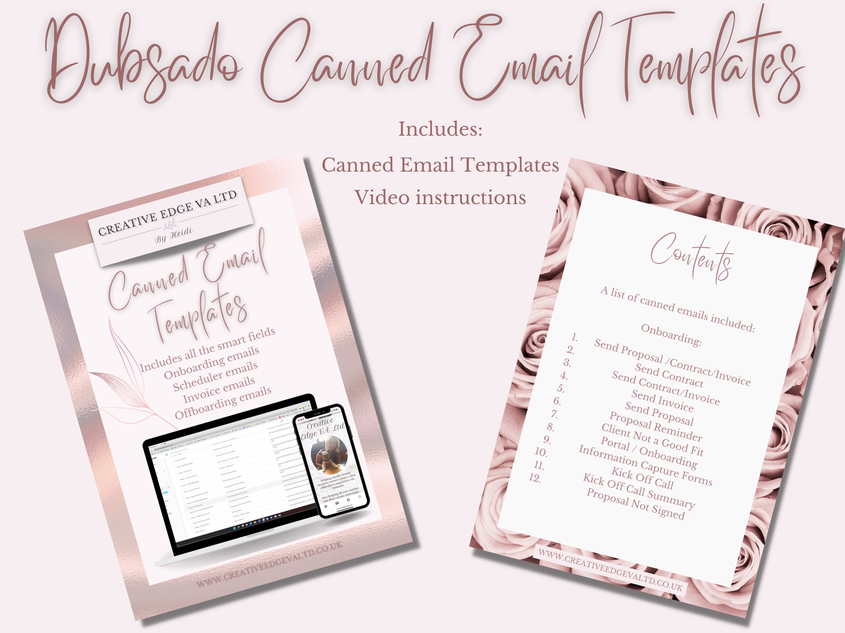 Dubsado Canned Email Templates Etsy