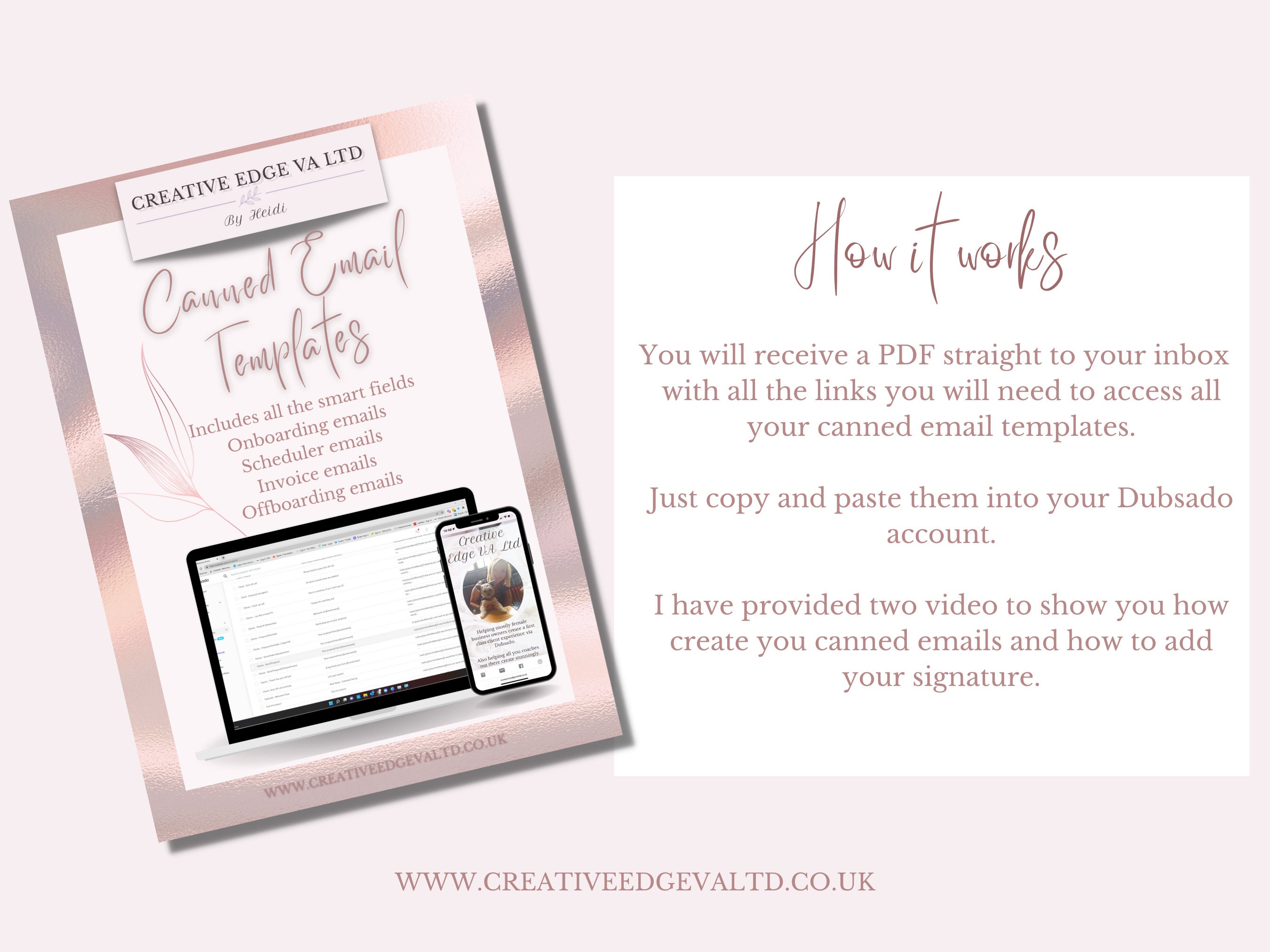 Dubsado Canned Email Templates Etsy