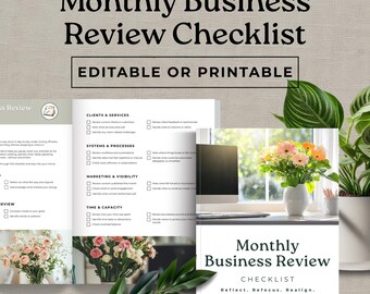 Monthly Business Review Checklist | Small Business Planner | CEO Goal Setting for Coaches, VAs & Entrepreneurs | Digital Download-SB02