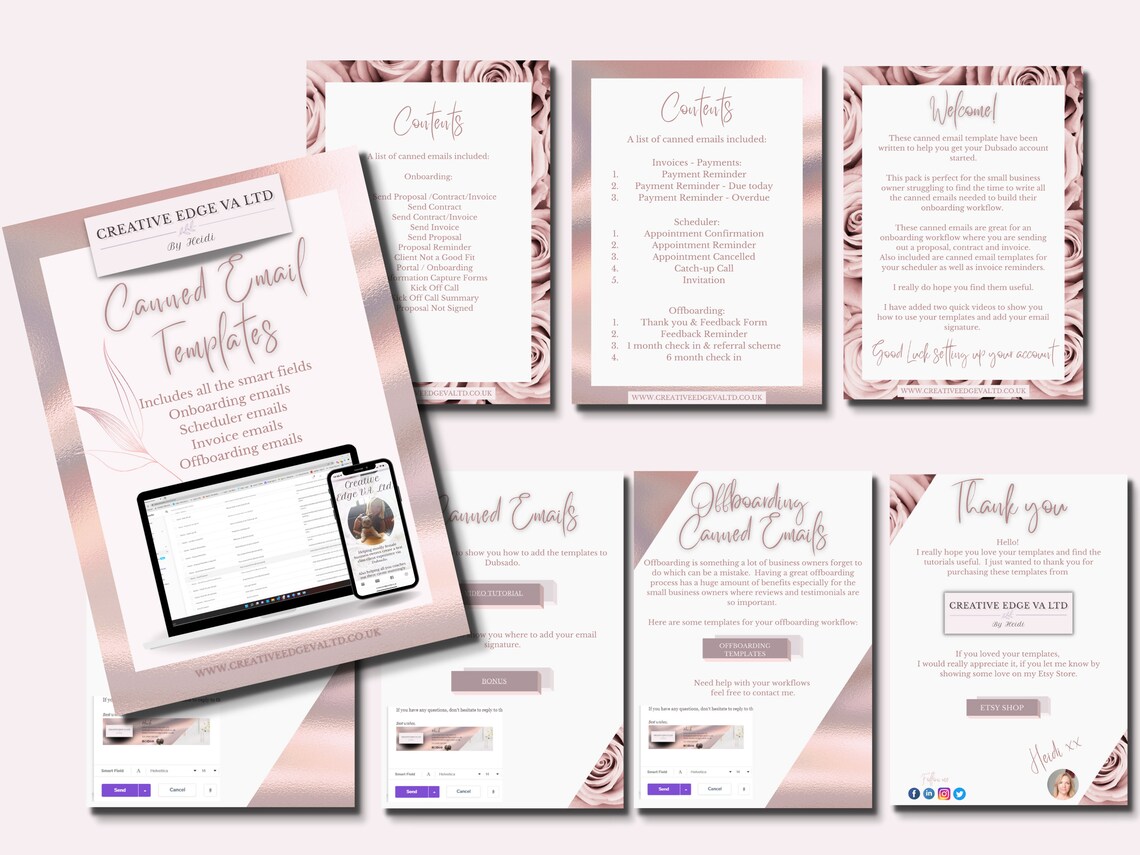 Dubsado Canned Email Templates Etsy