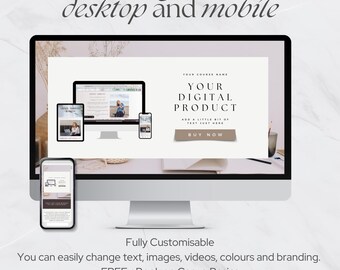 Canva Sales Page Website Template, Sales Page Website Template, Editable Canva Sales Page, Canva Website Template,