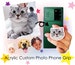 High-Quality Acrylic Custom Photo Phone Holders, Personalized gift, pet, mom, friends, birthday picture, Father's day, baby, pet 