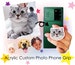 High-Quality Acrylic Custom Photo Phone Holders, Personalized gift, pet, mom, friends, birthday picture, Father's day, baby, pet