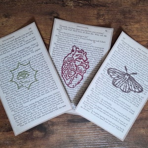 Linolschnitt Buchdruck Set - Auge, Herz und Motte