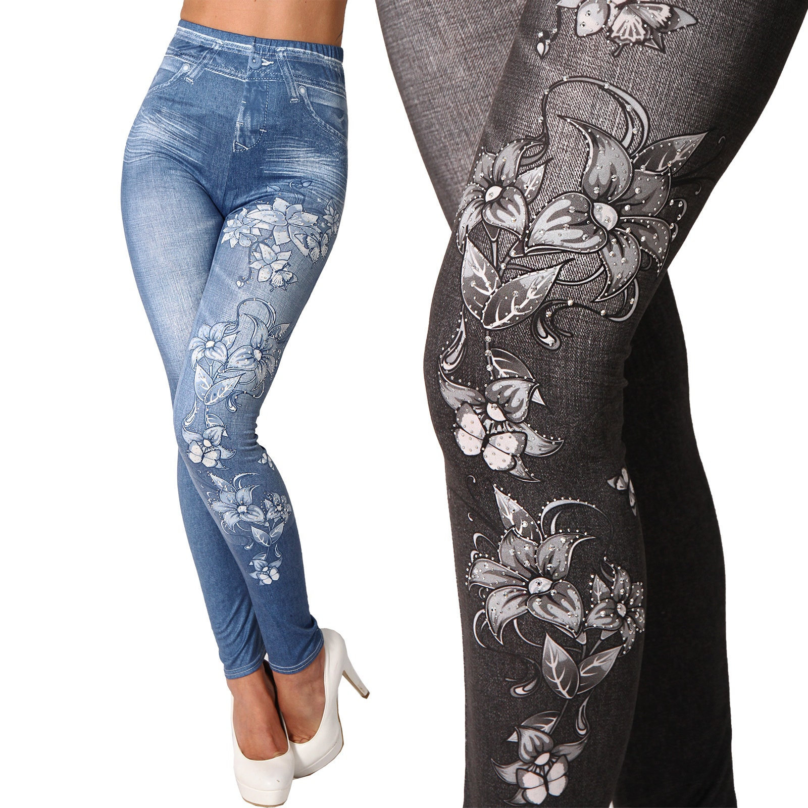 Denim Look Leggings -  Canada