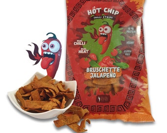 Chips Hot Chip Bruschette Jalapeno Party Snack Hot 80gr 18% protein