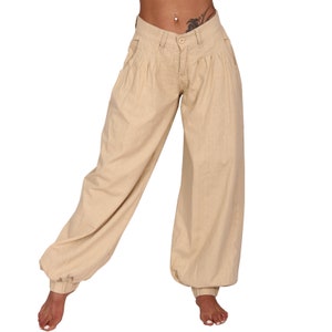 Women's Light Summer Pants Beach Linen Look Harem Aladin Ali Baba Bloomers Pluder 88371 image 2