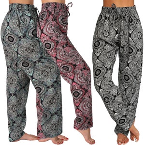 Women's Light Summer Paisley Pants Beach Harem Aladin Ali Baba Bloomers Pluder Azthek B95