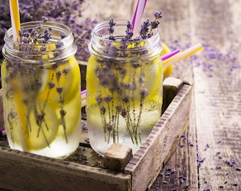 Lavender Love - Northwoods Handcrafted Cocktail or Mocktail Infusion Jar - Organic Locally Sourced Ingredients - Perfect Valentines Gift
