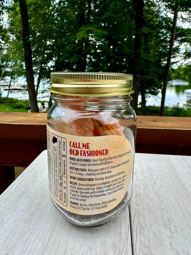 Old Fashioned - BEST SELLER - A True Wisconsin Northwoods Cocktail Infusion Kit - Handcrafted - Organic and Locally Sourced Ingredients image 5
