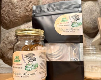 Love Garden - Northwoods Handcrafted Cocktail or Mocktail Infusion Kit Jar - Organic Locally Sourced Ingredients - Perfect Valentines Gift