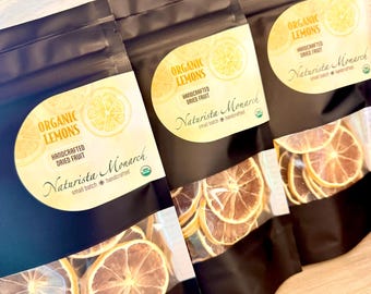 Dried Lemons, Organic, Vegan, Dehydrated
