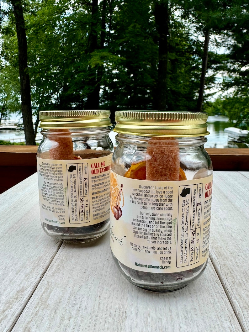 Old Fashioned - BEST SELLER - A True Wisconsin Northwoods Cocktail Infusion Kit - Handcrafted - Organic and Locally Sourced Ingredients image 6