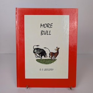 Libro de dibujos animados ilustrado humorístico vintage 'More Bull' de R. E. Gregory, regalo de broma para papá