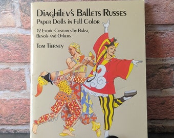 Vintage Book Daghilev's Ballet Russes Paper Dolls in Full Colour by Tom Tierney