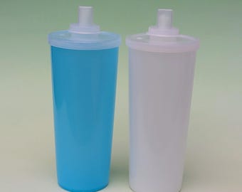 Vintage 60s Tupperware 107 Tumblers with Spouted Lids