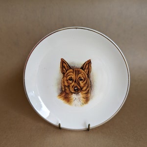 Vintage Portland Pottery Fluffy Dog Pin Dish