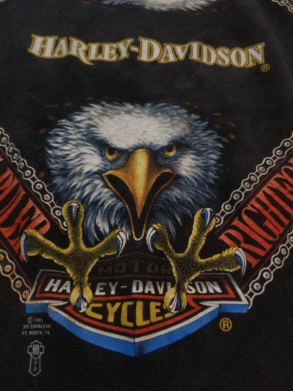 80's Harley Davidson 3D Emblem Bandana. 1987. 20x20 - Etsy