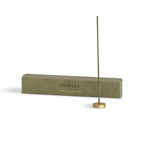 Hinoki Japanese Incense Stick Set – 30 Sticks with Brass Holder