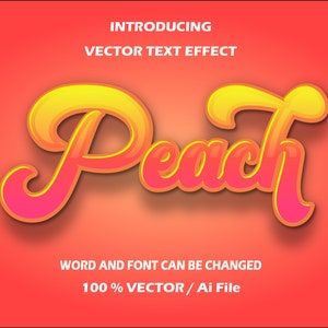 Text Effect for Illustrator, Editable Text with Effect, Instant download, Easily Editable in two clicks, Professional look, 3D-text