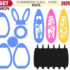 Panier de Pâques SVG, panier de lapin SVG, Cricut Pâques SVG, fichier découpé au laser, support d'oeuf de Pâques SVG, panier de lapin SVG, Joyeuses Pâques SVG, décor de printemps
